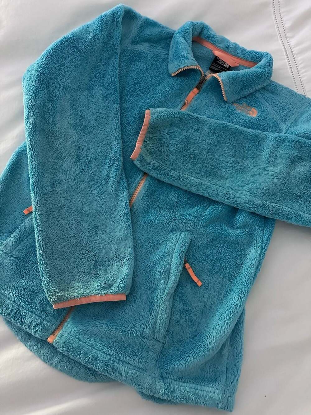 Girls’ L The North Face Osito Full Zip Fleece Jacket Aqua Blue